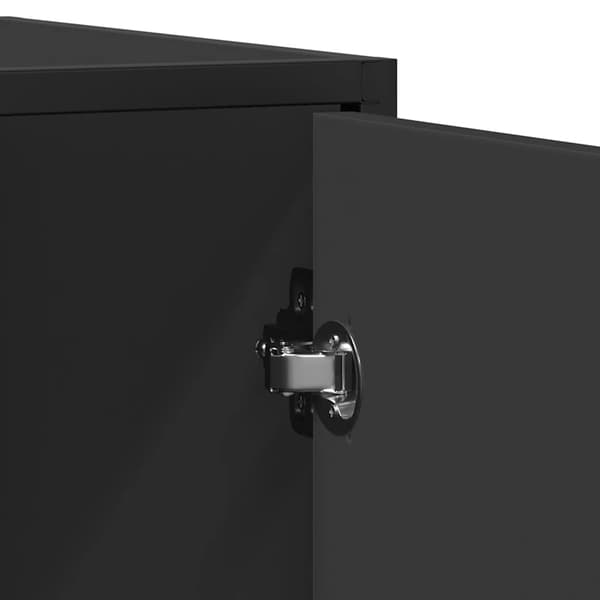 vidaXL skab, sort, 92x35x76 cm, træbaseret materiale
