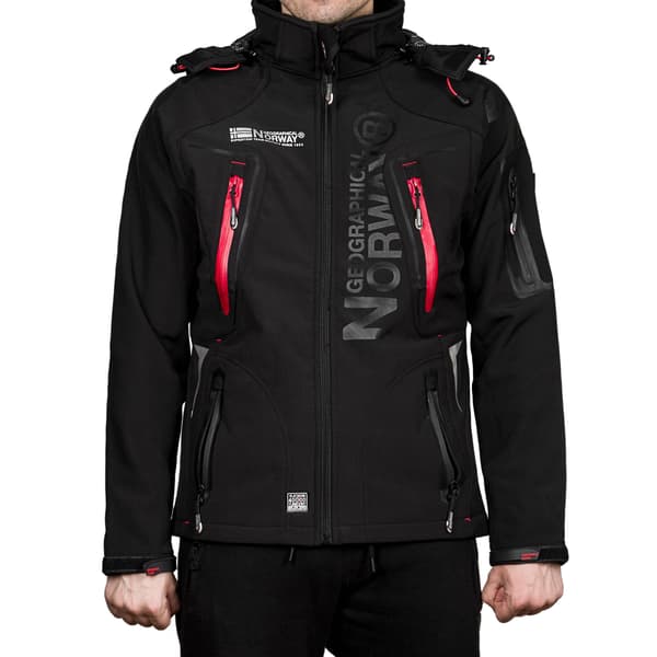 Herre Sort Softshell Jakke Geographical Norway Techno (WU6068-GN-BLACK) S