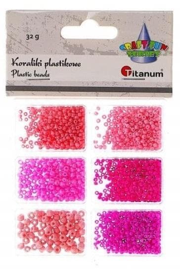 Plastikperler 6 størrelser 32g