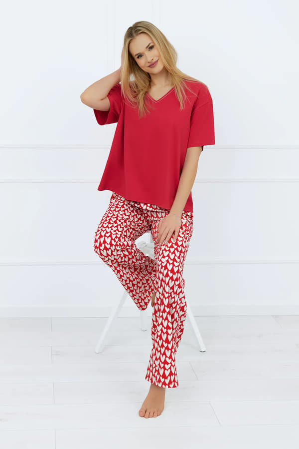 Dampyjamas kortärmad, långbyxor Evora L