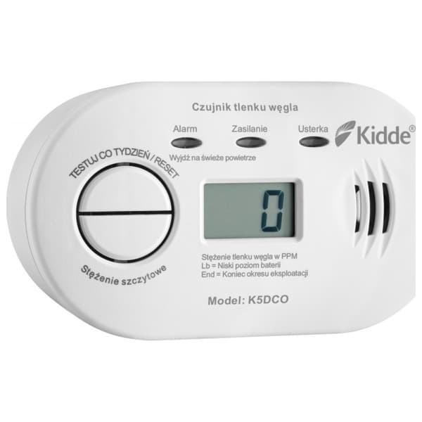 KIDDE K5DCO kolmonoxiddetektor LCD-skärm