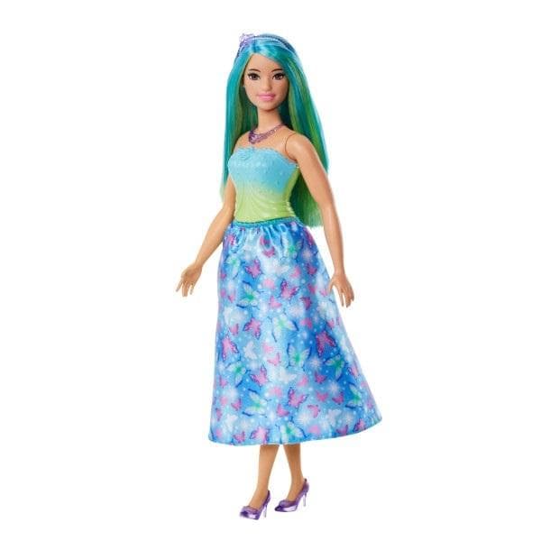 Barbie prinsessdocka blå och grön outfit