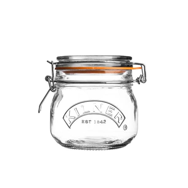 0,5 l rund burk med klipplock / Kilner