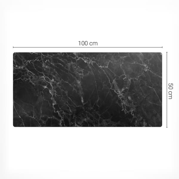 Antislip skrivebordsmåtte med marmormønster 100x50 cm