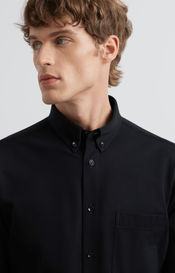 Slim fit strikskjorte L
