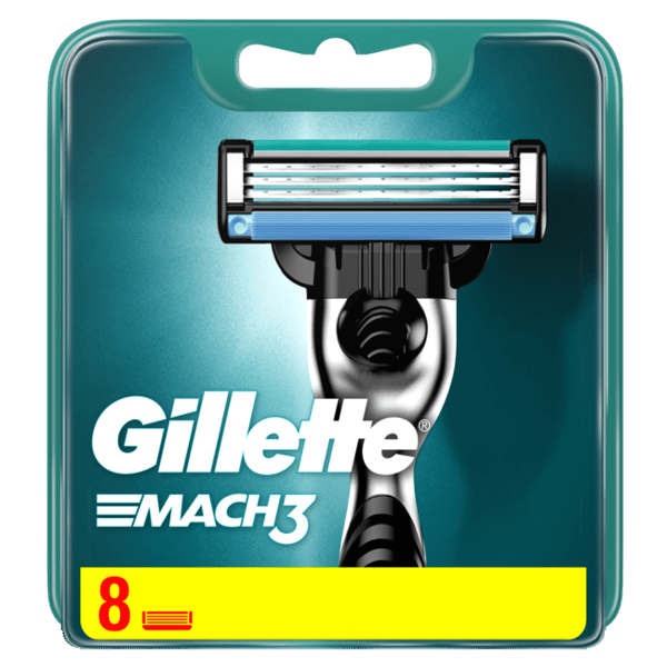 GILLETTE MACH 3 -partahöylän terät, 8 kpl