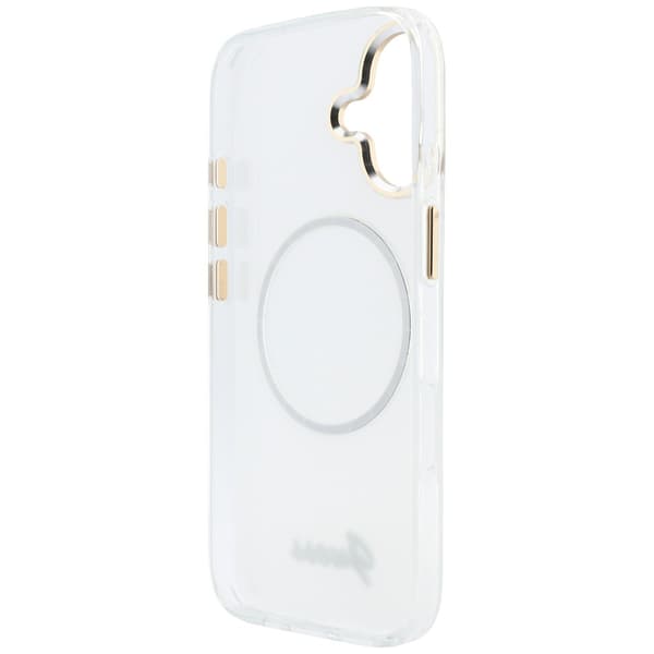 Guess IML Gradient Script Metal MagSafe-etui til iPhone 17, hvidt