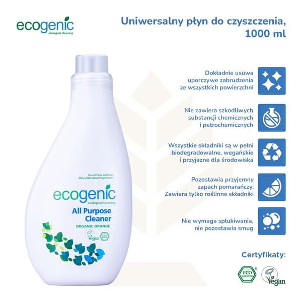 Ekogenisk, Universalrengöring Orange, 1000ml