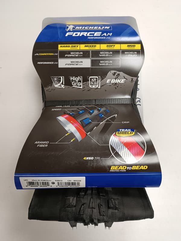 Michelin Force AM 29"x 2,35 TBL E-BIKE Foldbart Performance Cykeldæk