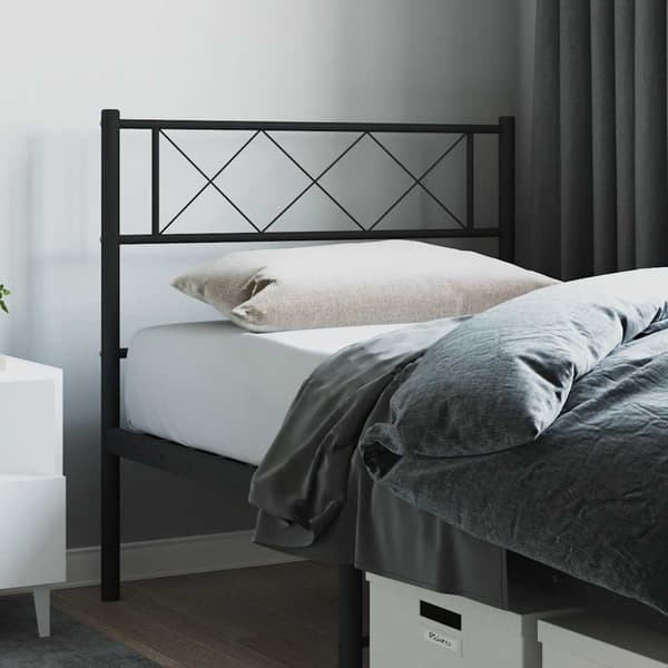 vidaXL metalsengegavl sort 90 cm