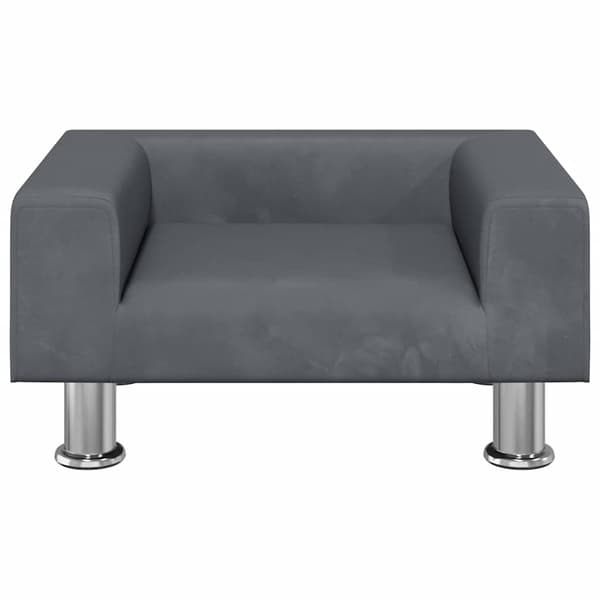 vidaXL Barnsoffa mörkgrå 50x40x26,5 cm sammet