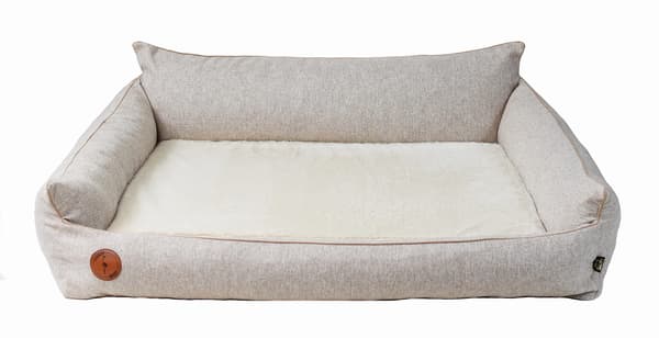 Rocky ortopædisk beige lang seng - 97 cm x 86 cm