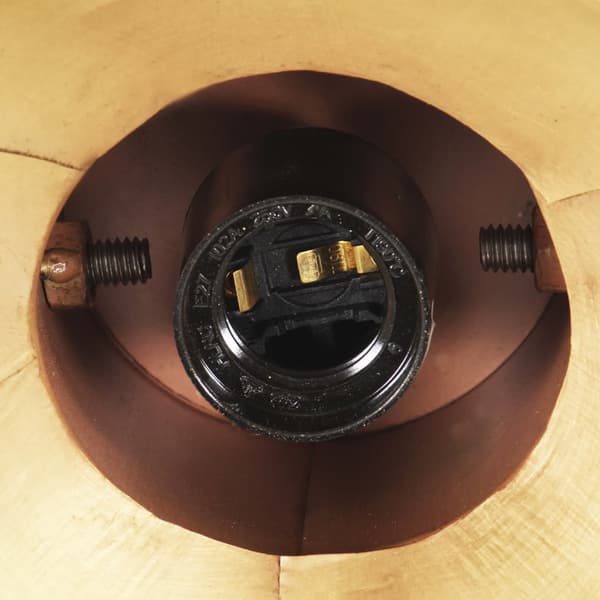 vidaXL industriel pendellampe, 25 W, messing, rund, 19 cm, E27