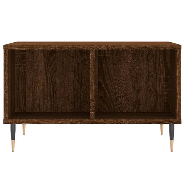 vidaXL sofabord brunt egetræ 60x50x36,5 cm