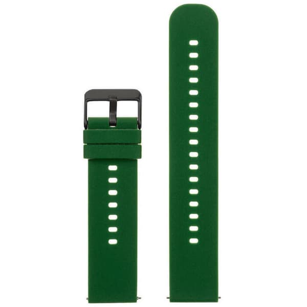 Gummirem til U27-ur - mørkegrøn/sort - 18mm