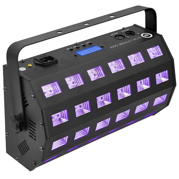 LIGHT4ME UV 24 + STROBE DMX reflektor ultraviolet stroboskop effekt LED