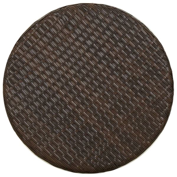 vidaXL tebord brun 45 cm polyrattan