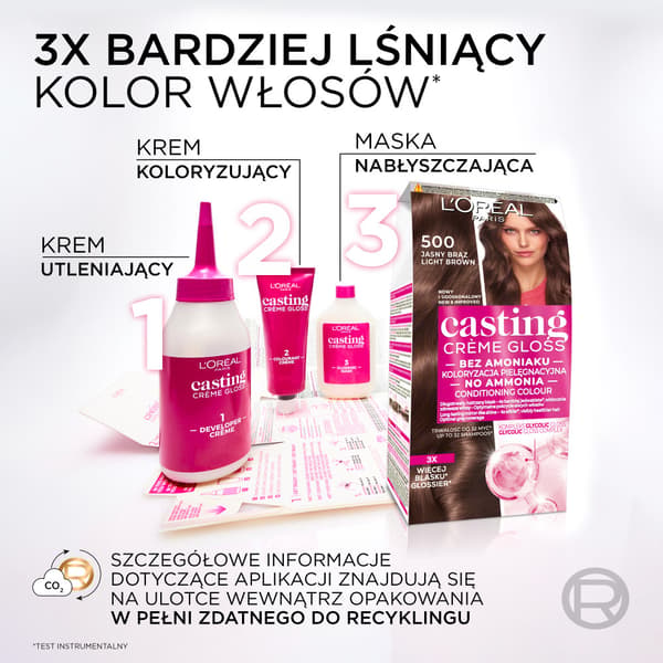 L'ORÉAL CASTING CREME GLOSS -hiusväri - 525 SUKLAAMOUSSE (48ml, 72ml, 60ml)