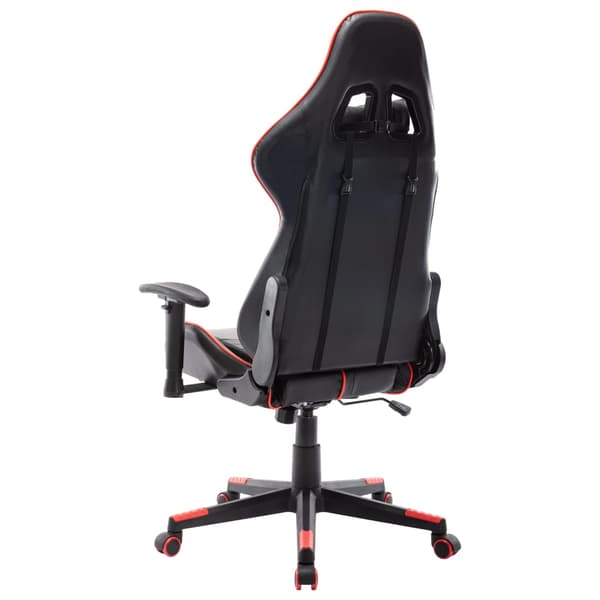 vidaXL gamingstol, sort og rød, kunstlæder