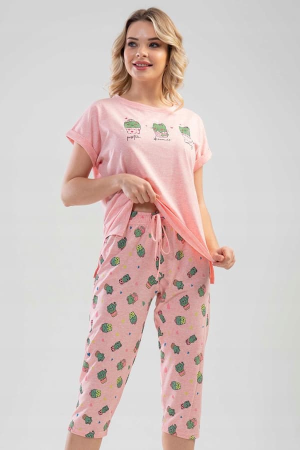 Vienetta Dame Pyjamas Bomuld S 36 38 3/4 Bukser