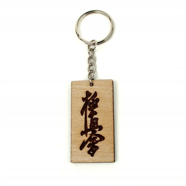 Kyokushin kai nøglering 2,5x5 cm træ