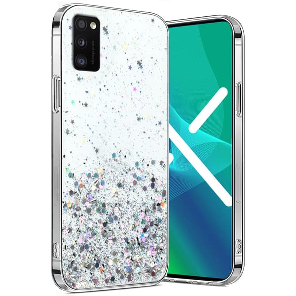 Etui til Samsung Galaxy A41, Glitrende, gennemsigtig