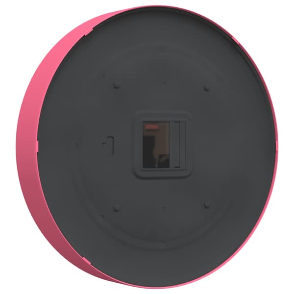 vidaXL Väggklocka rosa Ø25,5 cm polystyren och glas