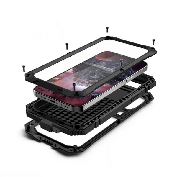 Defender Kickstand-cover til iPhone 13 - Sort