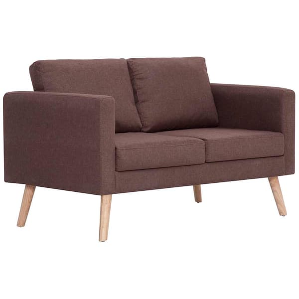vidaXL 2-personers stofsofa, brun