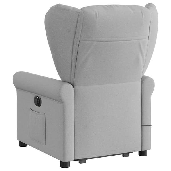 vidaXL massagestol med løftefunktion, grå, stof