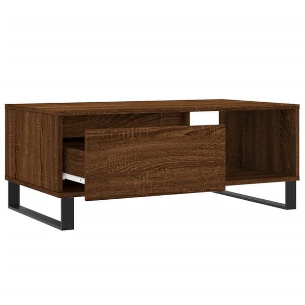 vidaXL sofabord brunt egetræ 90x50x36,5 cm