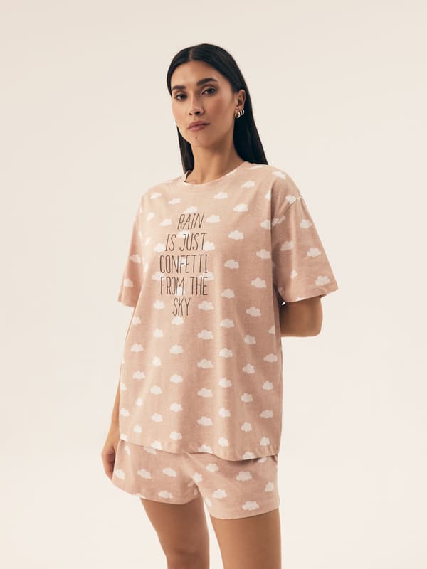 Nubes Henderson Dampyjamas | Sandbeige L