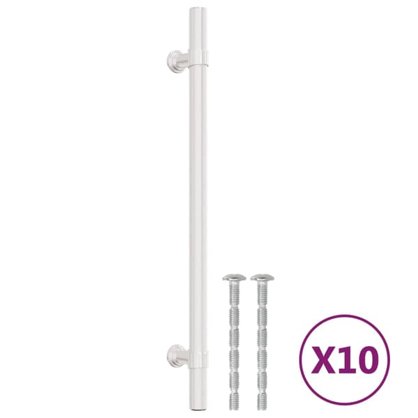 vidaXL skabsgreb, 10 stk., sølv, 192 mm, rustfrit stål