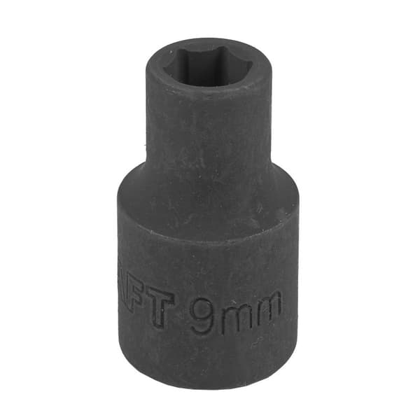 1/2" 9 mm 6-kant topnøgle