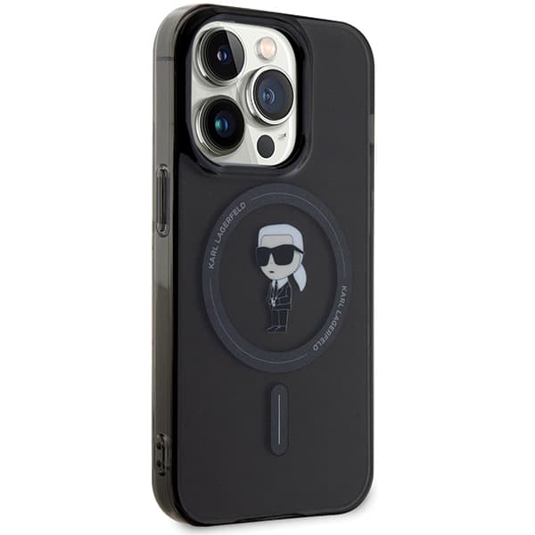 Karl Lagerfeld IML Ikonik MagSafe-etui til iPhone 14 Pro, sort