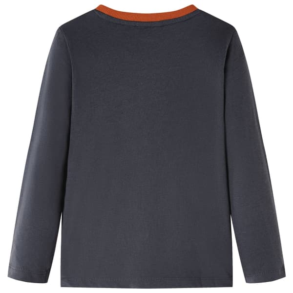 Barn långärmad T-shirt, antracit, 116