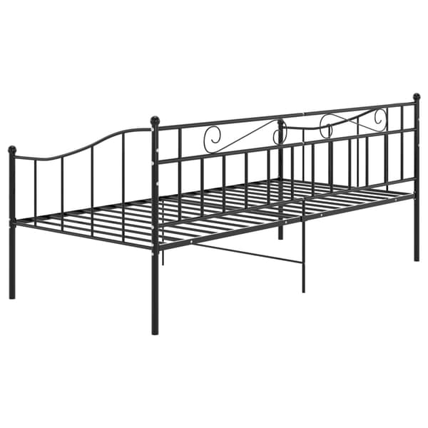 vidaXL sofastel sort metal 90x200 cm