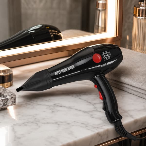 Professionel hårtørrer med temperaturkontrol 2000W + 1 dyse