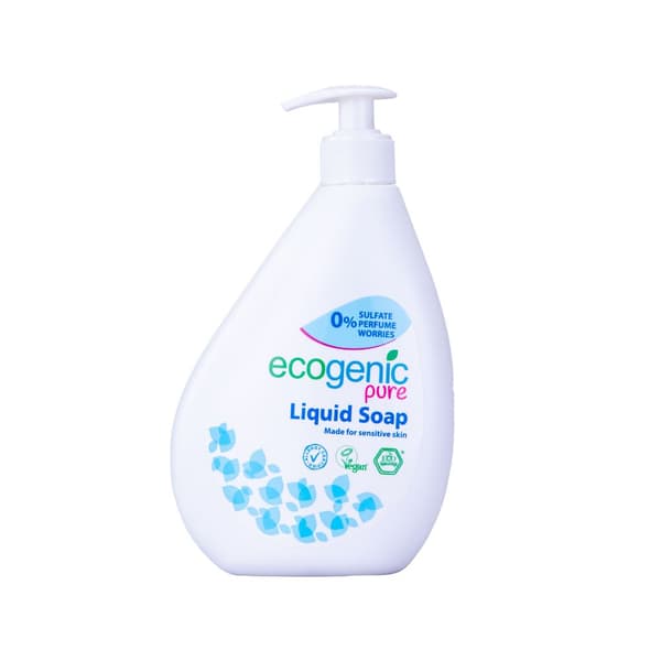 Ecogenic puhdas nestesaippua, hajusteeton, 500ml