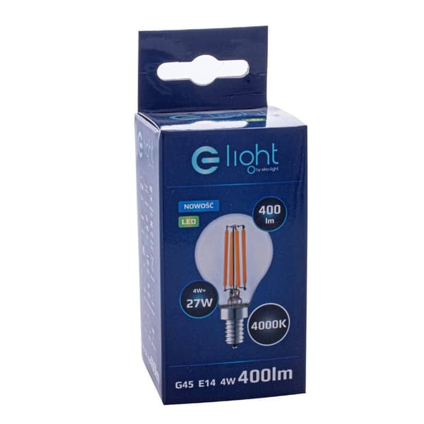 LED-filamenttilamppu 4W G45 E14 4000K