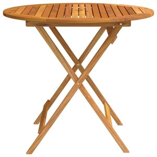 vidaXL Hopfällbart trädgårdsbord Ø90x75 cm massivt eukalyptusträ