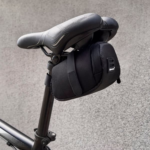 Lille cykelsadeltaske 0,6 l sort