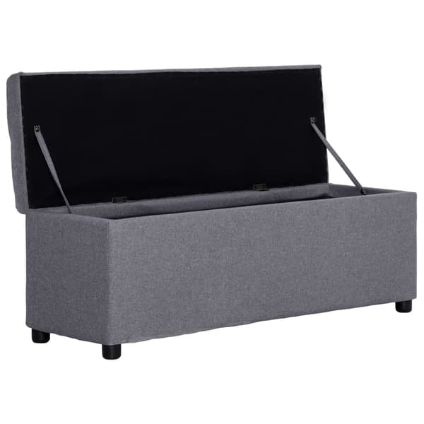 vidaXL Säilytyspenkki 116 cm vaaleanharmaa polyesteri