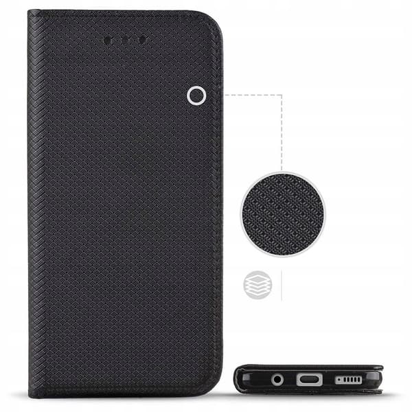 Etui med FLIP til Huawei P40 PRO SMART BOOK MAGNET-ETUIL SORT+GLAS