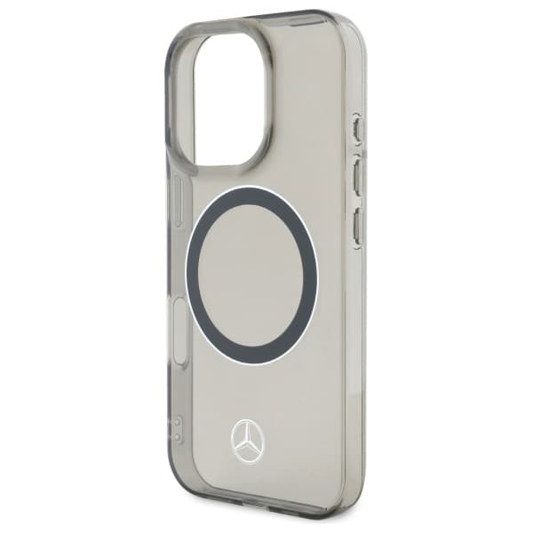 Mercedes Silver Ring MagSafe -kotelo iPhone 16 Pro Maxille, musta