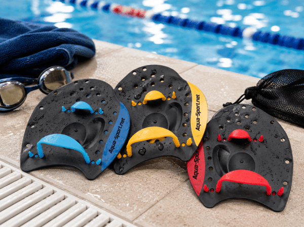 AQUA-SPORT SVØMMEPADALE PRO SORT-GUL AS1361 STØRRELSE L