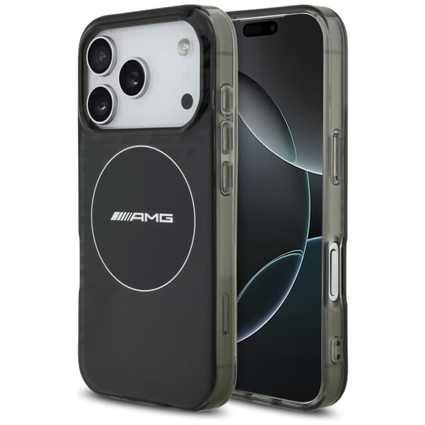 AMG Dobbeltlags Transparent Smocked MagSafe-cover til iPhone 17 Pro Sort