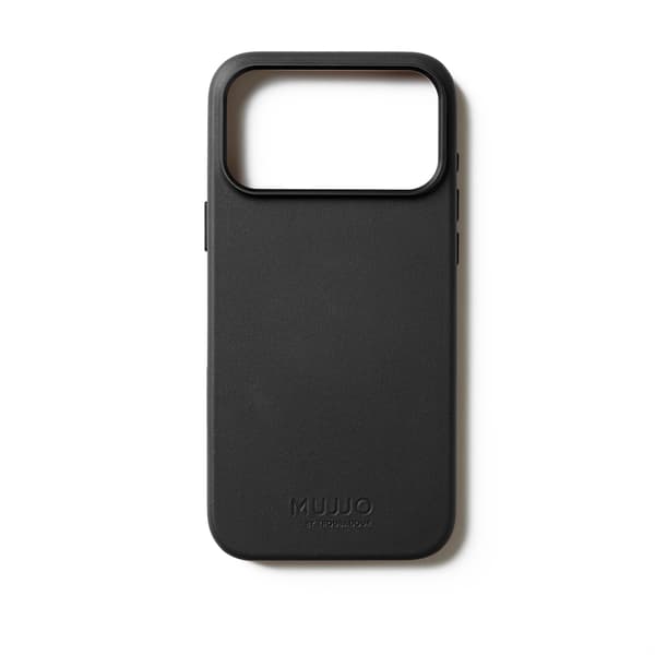 Mujjo iPhone 17 Pro Max lædercover sort