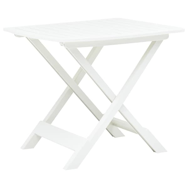 vidaXL foldbart havebord hvid 79x72x70 cm plastik