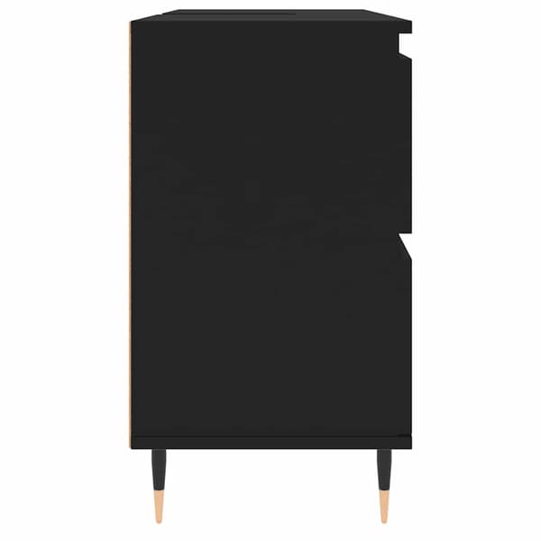 vidaXL badeværelsesskab, sort, 80x33x60 cm, træbaseret materiale